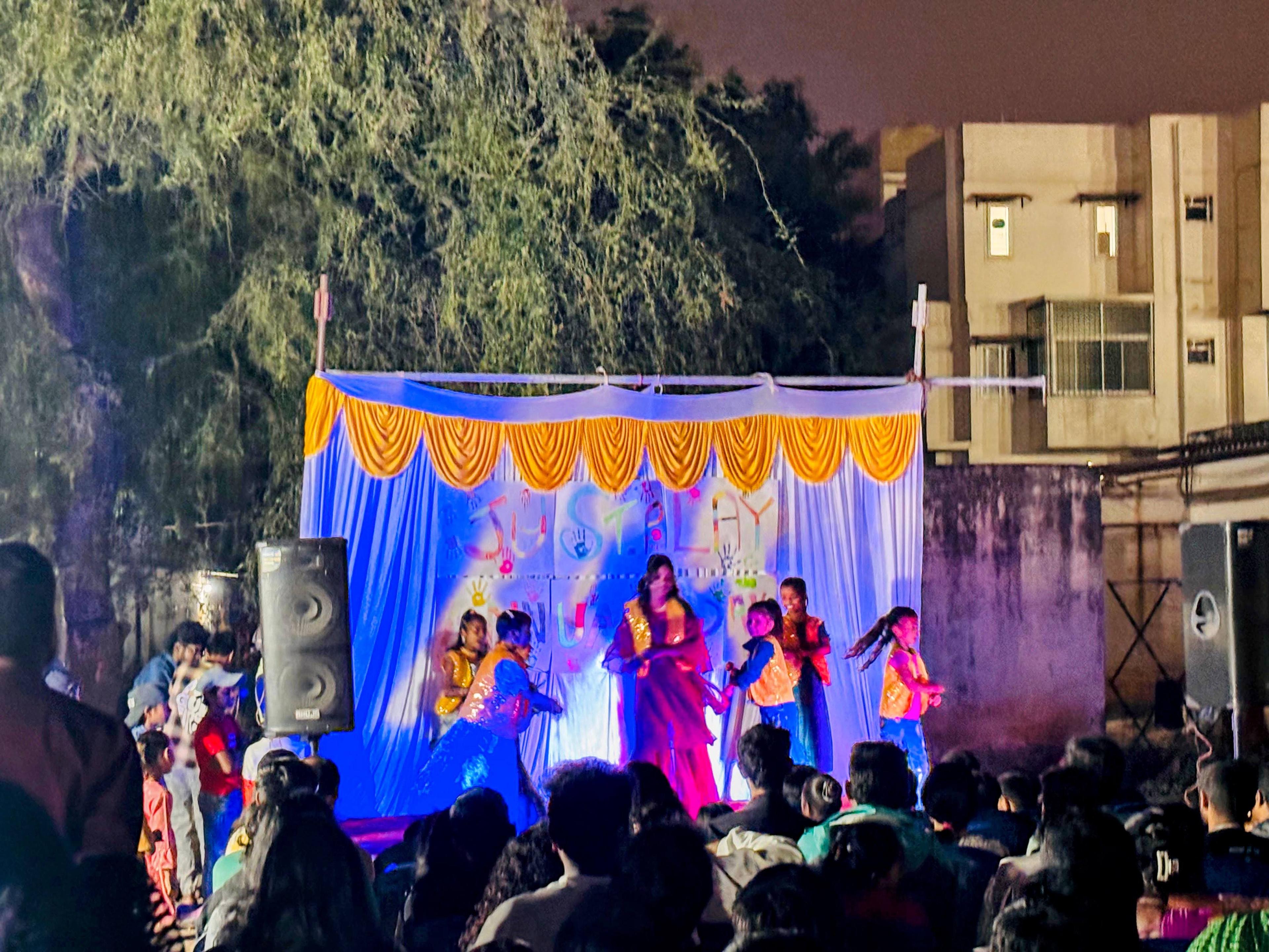 Children performing at their Annual Day celebration